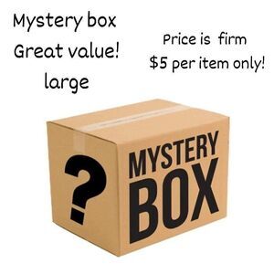 mystery box size large ( 6pc  ) price firm $5 per item sweater, bl…